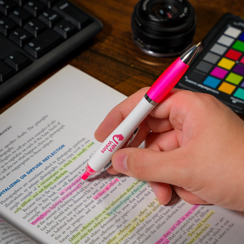 Blue Curvy Duo Highlighter Pen