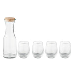 Set of recycled glass drink