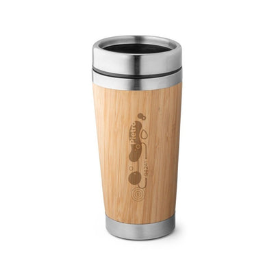 Branded Bamboo Double Wall Travel Mug