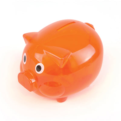 Translucent Plastic Pig Shaped Piggy Bank