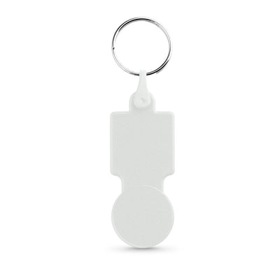 SULLIVAN. Coin-shapped PS keyring for supermarket cart