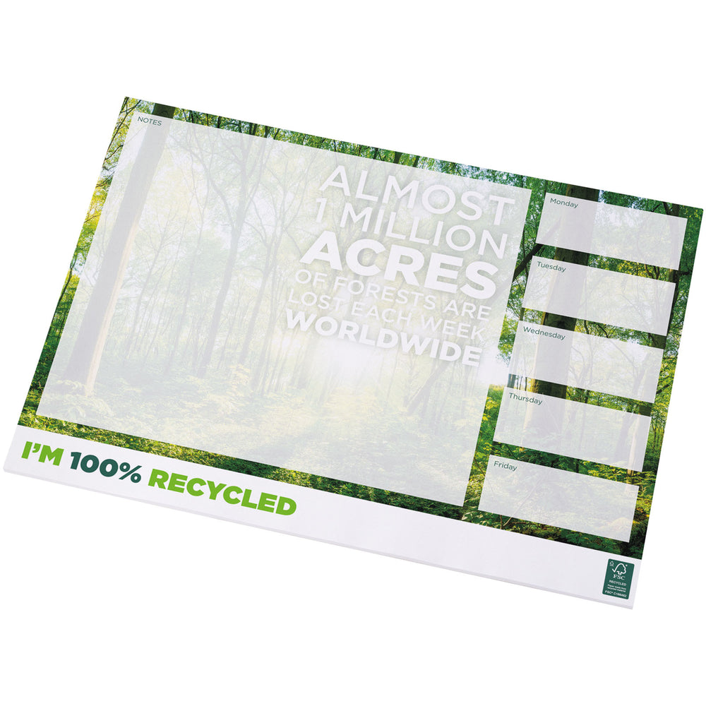 Branded Desk-Mate® A3 recycled notepad 50 pages