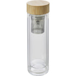 Derworthy Glass and bamboo bottle with tea infuser (420 ml)