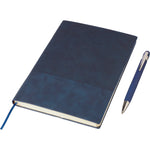 The Tarek - Recycled PU notebook with ballpen gift set (approx. A5)