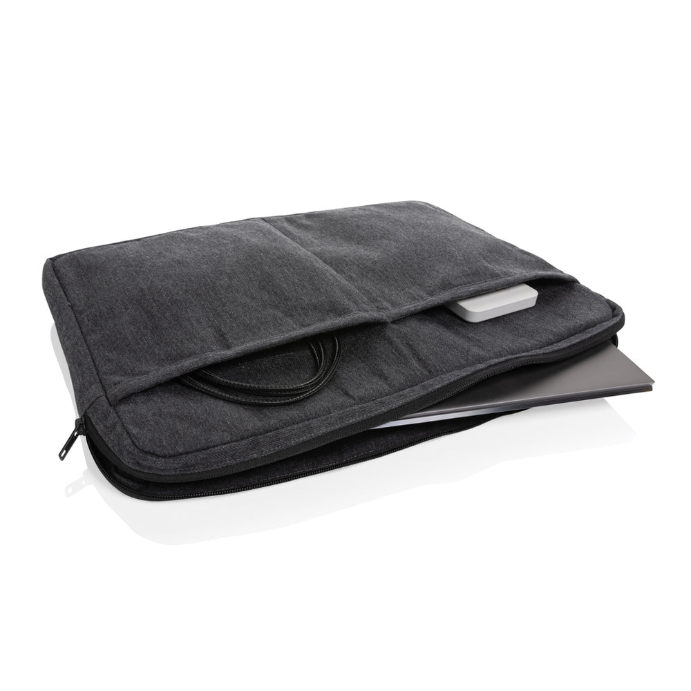 Branded Laluka AWARE™ recycled cotton 15.6 inch laptop sleeve