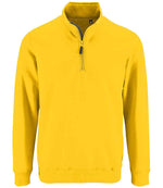 SOL'S Stan Contrast Zip Neck Sweatshirt Gold