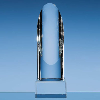 Branded 19.5cm Optical Crystal Cylinder Award