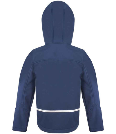 Result Core Kids TX Performance Hooded Soft Shell Jacket Navy/Royal Blue