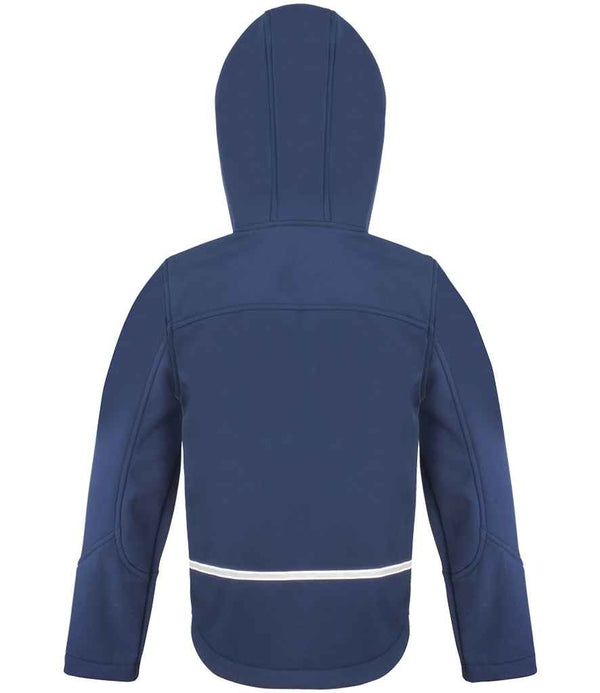 Result Core Kids TX Performance Hooded Soft Shell Jacket Navy/Royal Blue