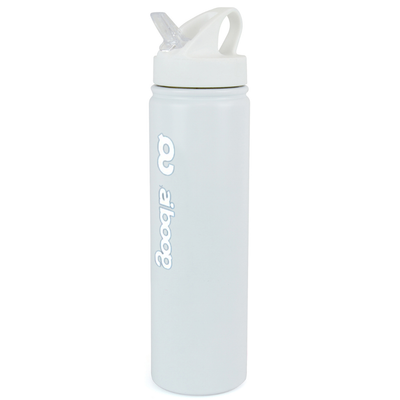 Branded Alice Double Wall Stainless Steel Bottle, with mouthpiece and straw