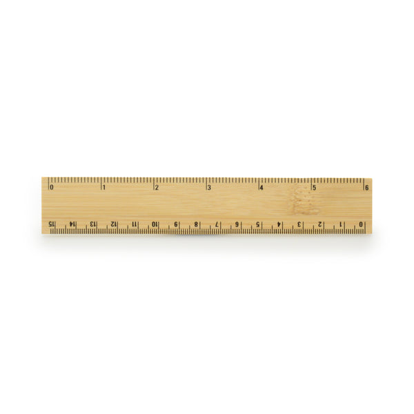 15cm Bamboo Ruler Natural