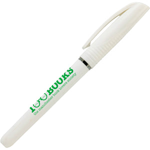 Officeline Gel Roller Pen in white with branding down the barrel