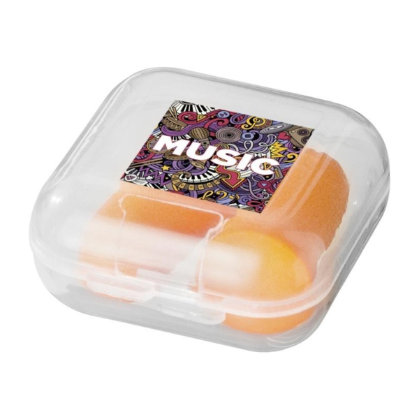 Branded Serenity earplugs with travel case