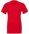 Canvas Unisex Jersey V Neck T-Shirt Red