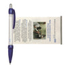Droop Banner message pen in blue with branding to the banner