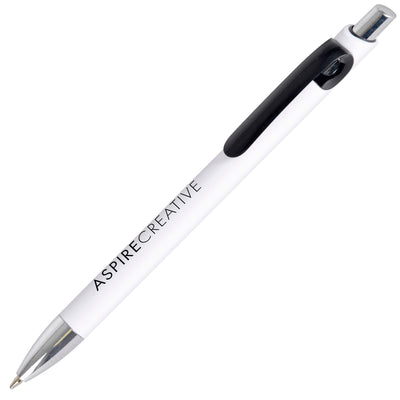 Branded DIME ball pen WHITE with trim