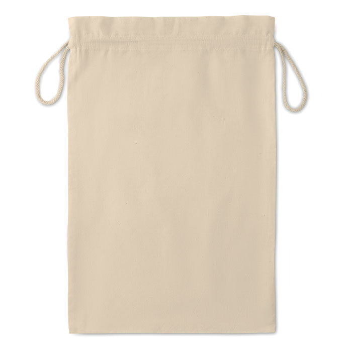 Branded Large Cotton draw cord bag