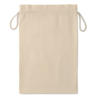 Branded Large Cotton draw cord bag