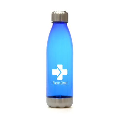 Branded Revive 650ml plastic drinks bottle Silver lid and base