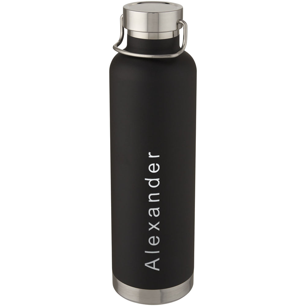 Branded Thor 1 L copper vacuum insulated water bottle