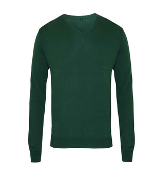 Premier Knitted Cotton Acrylic V Neck Sweater