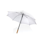 Branded 27" Impact AWARE™ RPET 190T auto open bamboo umbrella