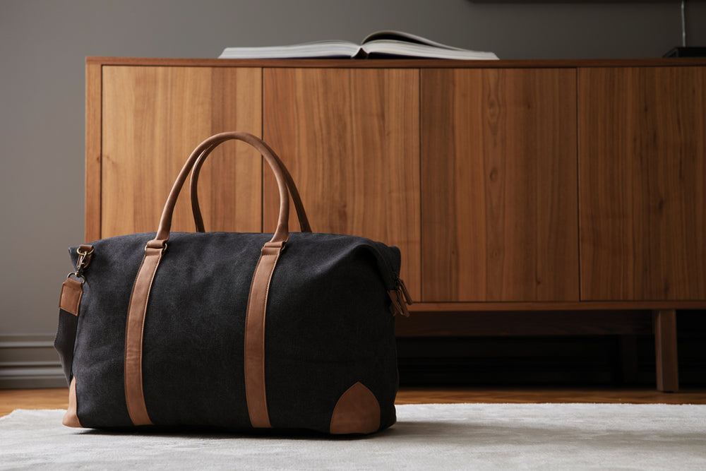 Branded VINGA Bosler RCS recycled canvas duffelbag