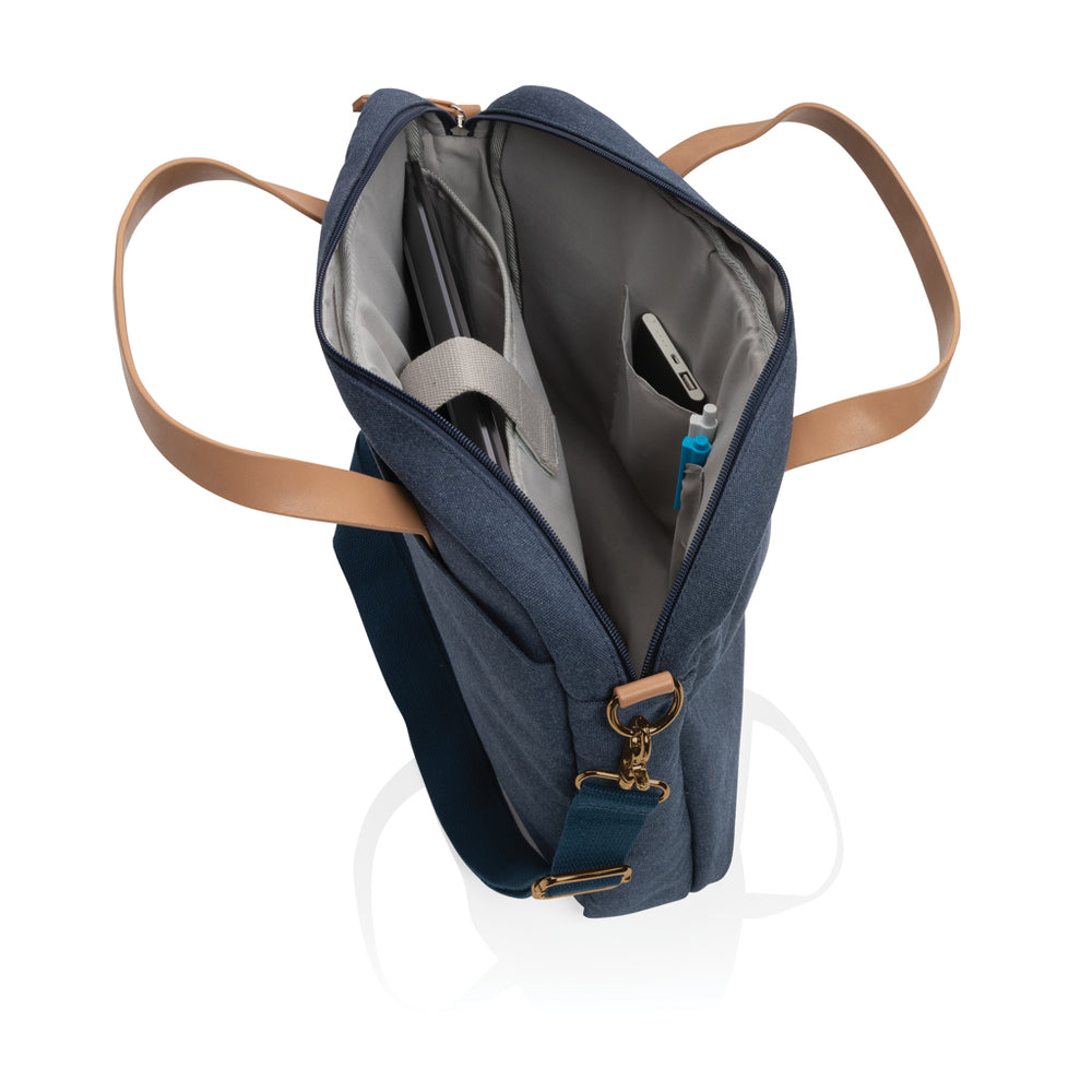 Branded Impact AWARE™ 16 oz. recycled canvas laptop bag