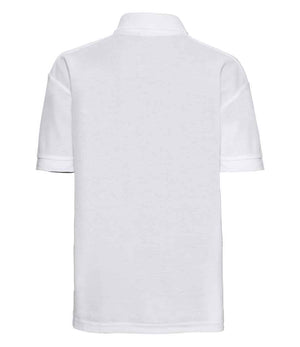 Russell Schoolgear Kids Poly/Cotton Piqué Polo Shirt White
