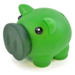 Plastic Piggy Bank With Darkened Rubber Nose