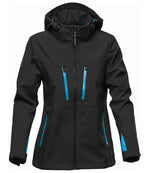 Stormtech Ladies Patrol Hooded Soft Shell Jacket Black/Electric Blue