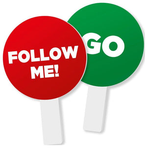 180mm Diameter Tour Guide Paddle Signs