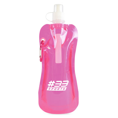 Express Quill Foldable Sports Bottle with Carabiner Clip - 400ml