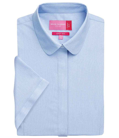 Branded Brook Taverner Ladies Soave Short Sleeve Poplin Shirt