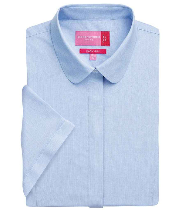 Branded Brook Taverner Ladies Soave Short Sleeve Poplin Shirt