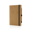 Branded Bamboo notebook and infinity pencil set