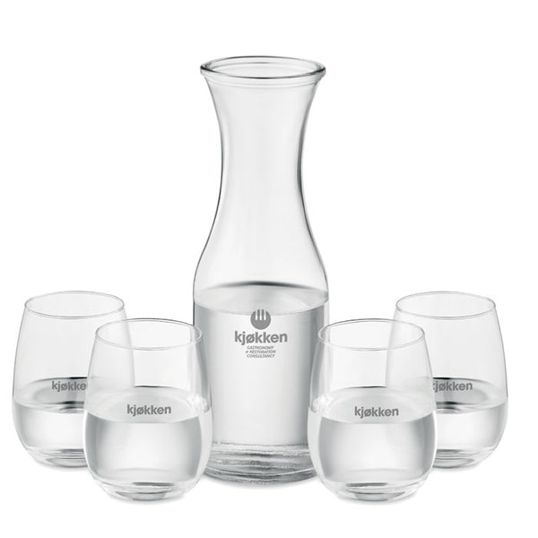 Branded Set of recycled glass drink
