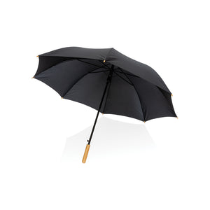 27" Impact AWARE™ RPET 190T auto open bamboo umbrella