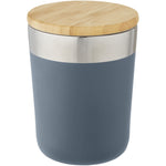 Branded Lagan 300 ml copper vacuum insulated stainless steel tumbler with bamboo lid