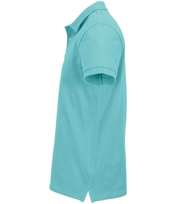 SOL'S Unisex Pacific Twin Piqué Polo Shirt Pool Blue