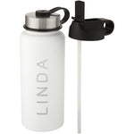 Branded Supra 1 L copper vacuum insulated sport bottle with 2 lids