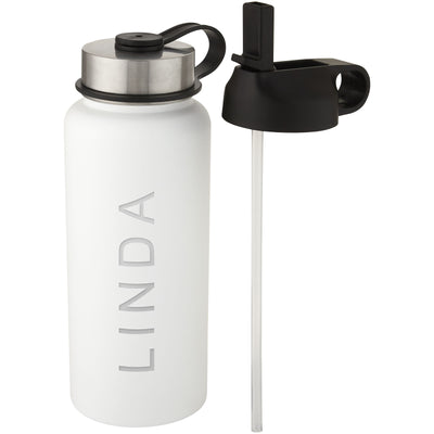 Branded Supra 1 L copper vacuum insulated sport bottle with 2 lids