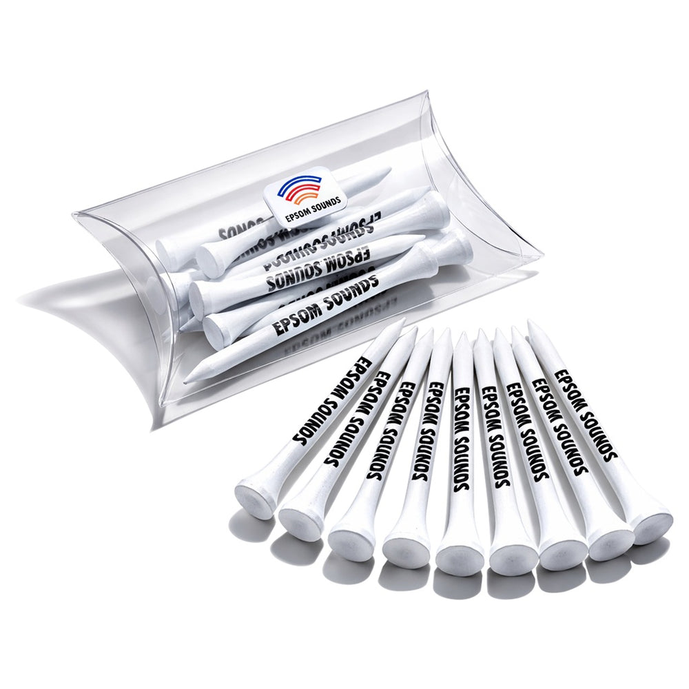 Kippford Clear Pillow Pack of 10 Bamboo Golf Tees - 74mm x 110mm