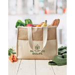 Branded Jute and canvas cooler bag