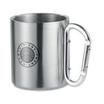 Metal mug & carabiner handle