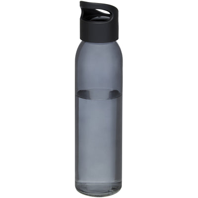Glass Sky Bottle in Black with Custom Printed Logo