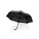 Branded 21" Impact AWARE™ RPET 190T bamboo auto open/close umbrella