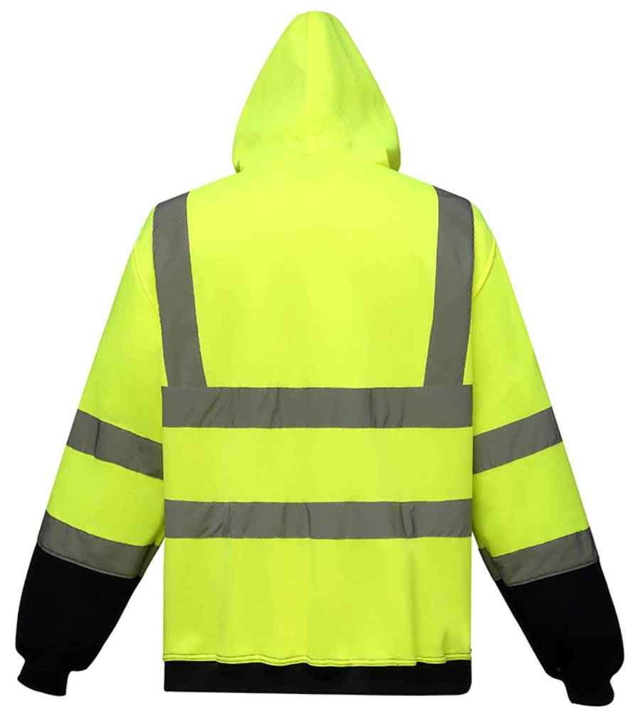 Yoko Hi-Vis Zip Hoodie Yellow/Navy
