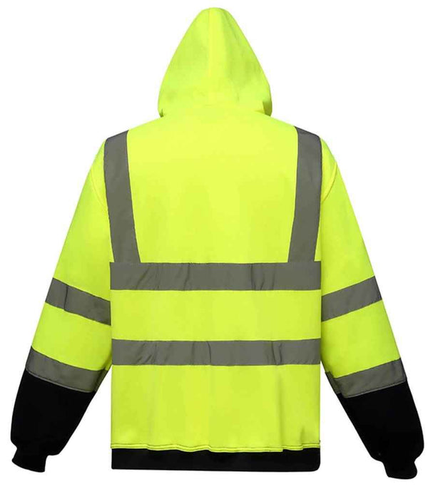 Yoko Hi-Vis Zip Hoodie Yellow/Navy