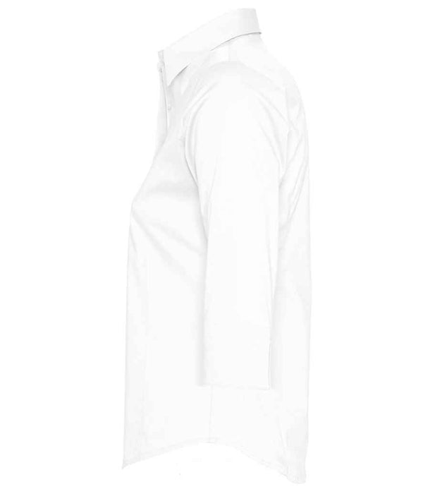 SOL'S Ladies Effect 3/4 Sleeve Fitted Shirt White